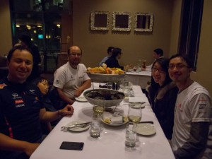 Seafood Tower and a very sleepy Jacob - Luke Restaurant, San Antonio TX