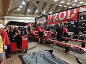 Scott Dixon's car going through scrutinering