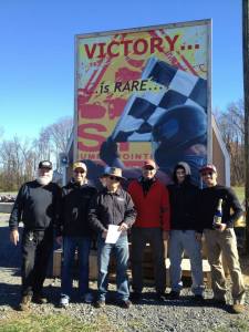 The crew (sans Lashdeep) with our bottle of bubbly!